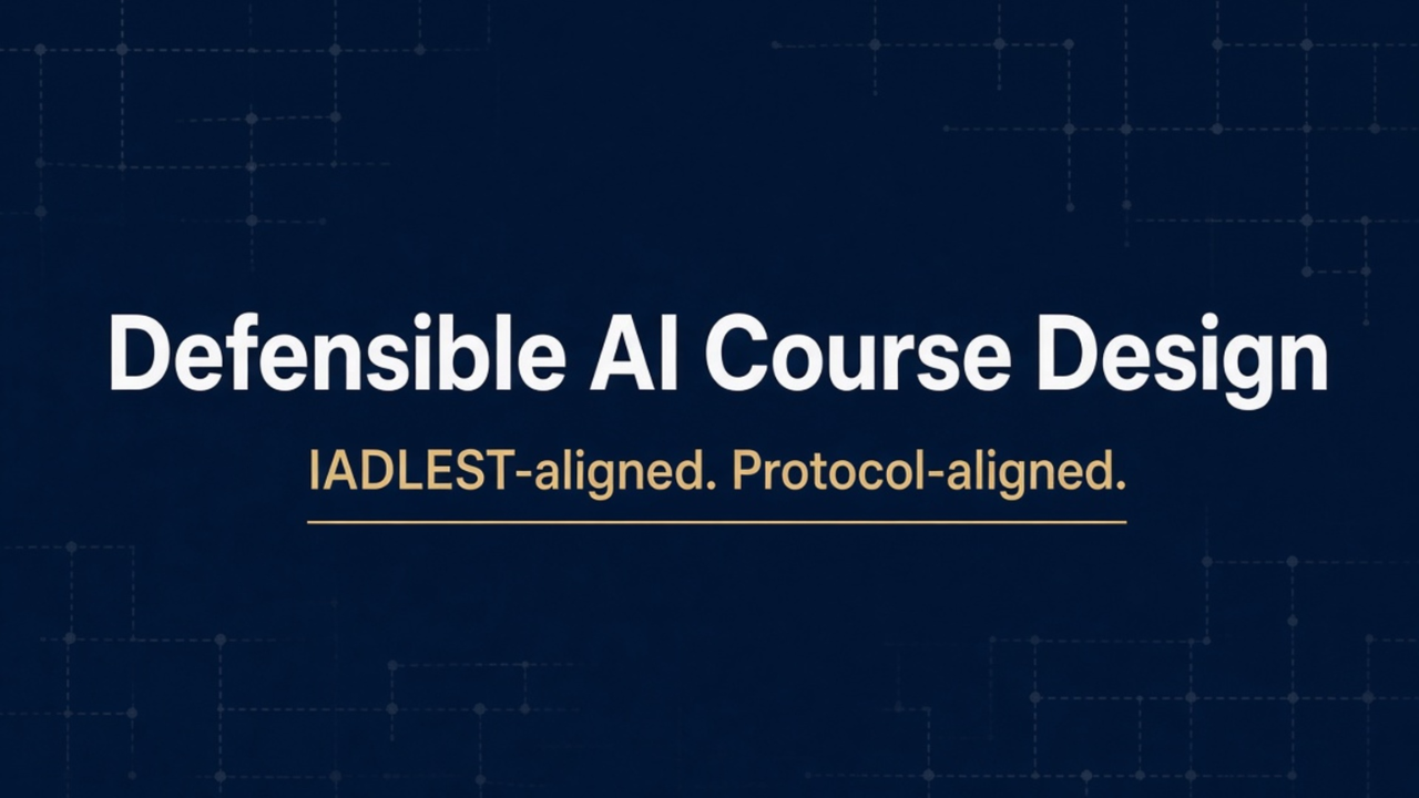 Defensible AI Course Design course banner