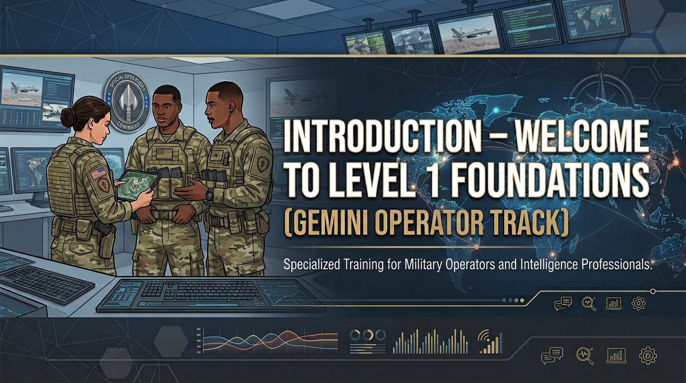 Level 1 Foundations Gemini Operator Track course banner